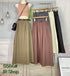 Elegant Vintage Hem Pleated Skirts With Belt